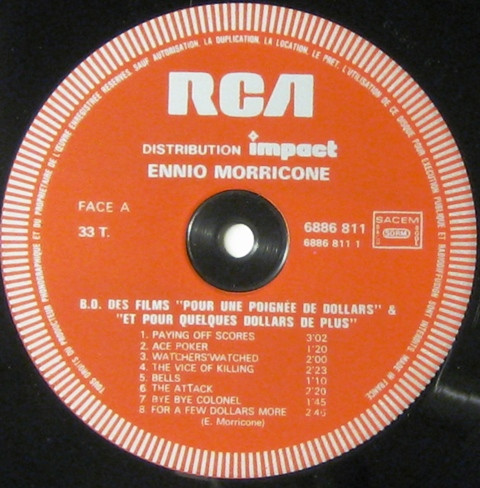 Ennio Morricone - (Bande Originale Des Films) Pour Une Poignee De Dollars  (et) Et Pour Quelques Dollars De Plus | RCA (6886 811) - 3