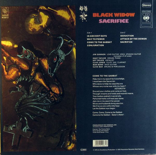 Black Widow - Sacrifice | Repertoire Records (RR 2067-LX) - 2