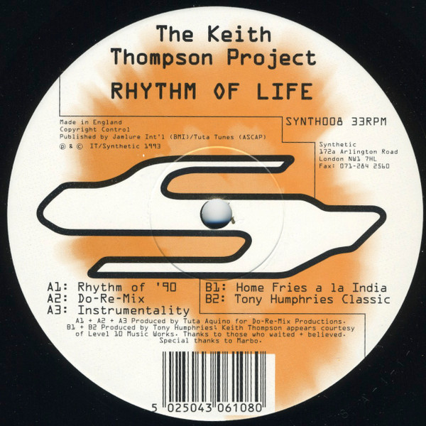 The Keith Thompson Project - Rhythm Of Life | Synthetic Records (SYNTH008)