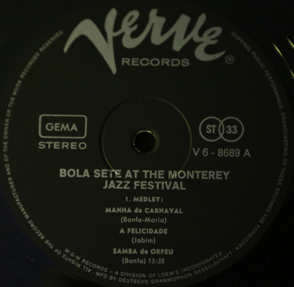 Bola Sete - Bola Sete At The Monterey Jazz Festival | Verve Records (V6-8689) - 3