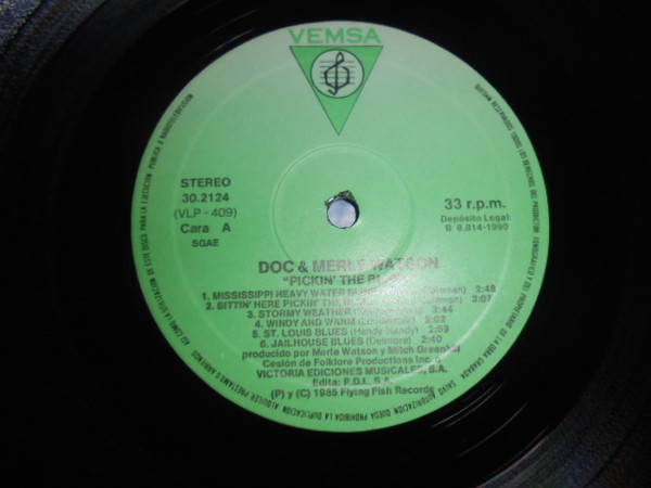 Doc & Merle Watson - Pickin' The Blues | Vemsa (30.2124 (VLP-402)) - 3