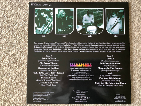 Terraplane - One | Bright Carvings (BCLP003) - 2