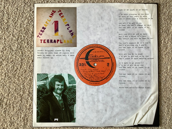 Terraplane - One | Bright Carvings (BCLP003) - 3