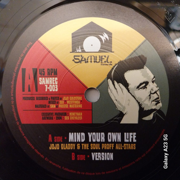 Jojo Gladstone - Mind your own life | Samuel Records (SamRec 7-003)