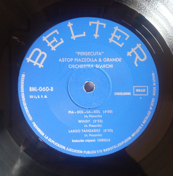 Astor Piazzolla - Persecuta | Belter (BML-060) - 4