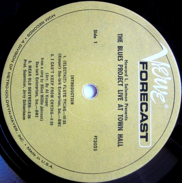 The Blues Project - Live At Town Hall | Verve Forecast (FT-3025) - 3