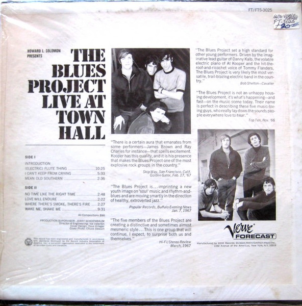 The Blues Project - Live At Town Hall | Verve Forecast (FT-3025) - 2