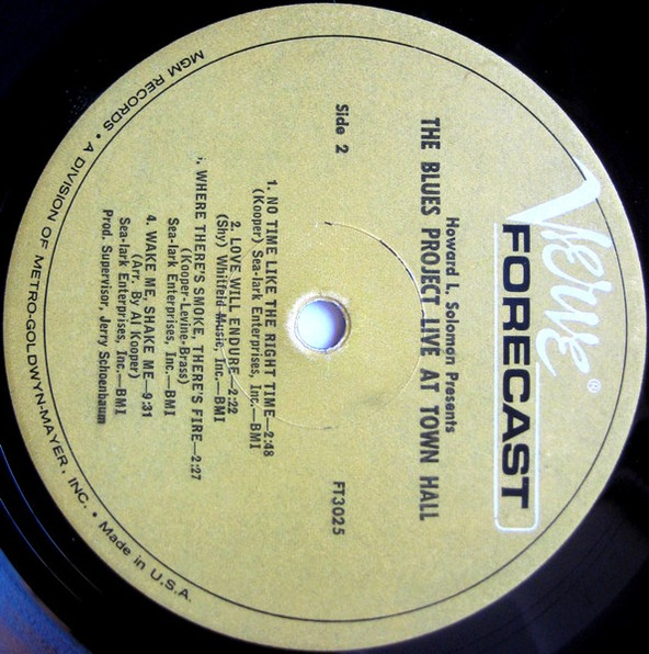 The Blues Project - Live At Town Hall | Verve Forecast (FT-3025) - 4