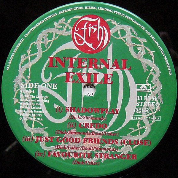Fish - Internal Exile | Polydor (511049-1) - 3