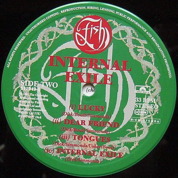 Fish - Internal Exile | Polydor (511049-1) - 4