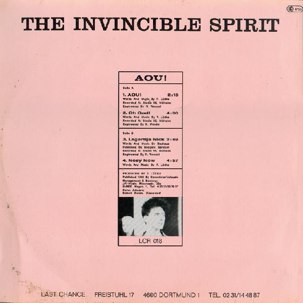 The Invincible Spirit - AOU! | Last Chance Records (LCR 018) - 2