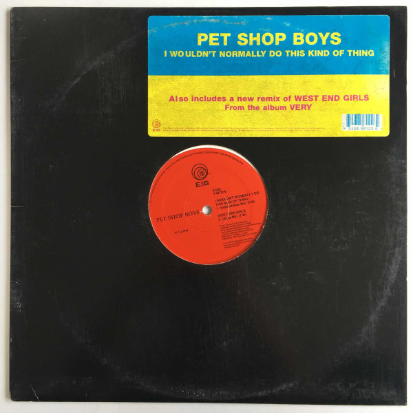 Pet Shop Boys - I Wouldn't Normally Do This Kind Of Thing | EMI Records USA (Y-58122) Pet Shop Boys - I Wouldn't Normally Do This Kind Of Thing | EMI Records USA (Y-58122)