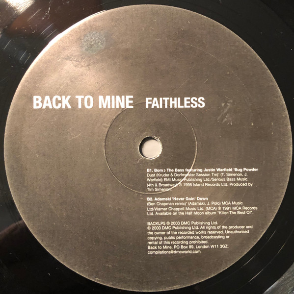 Various - Back To Mine Faithless | DMC (BACKLP5) - 4