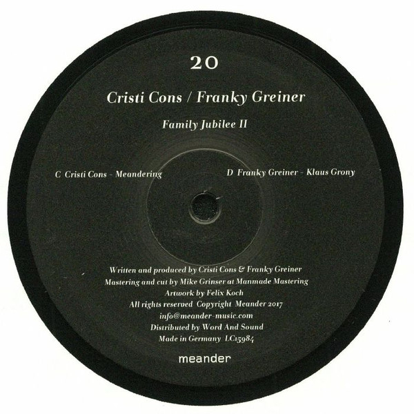 Cristi Cons / Frank Greiner - Family Jubilee II | Meander (MEANDER 20.2) - main