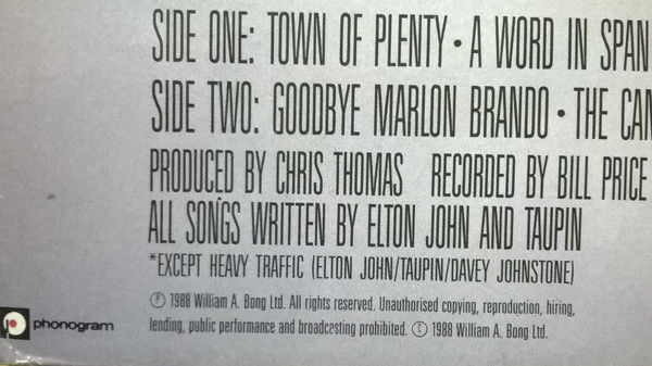 Elton John - Reg Strikes Back | The Rocket Record Company (834 701-1) - 10 Elton John - Reg Strikes Back | The Rocket Record Company (834 701-1) - 10