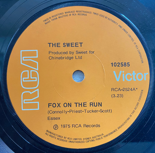 The Sweet - Fox On The Run | RCA Victor (102585)