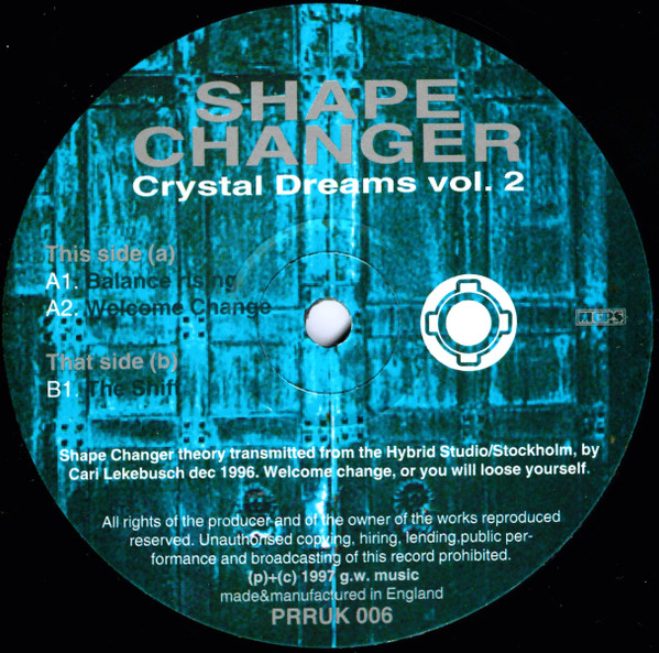Shape Changer - Crystal Dreams Vol.2 | Planet Rhythm Records (PRRUK 006)