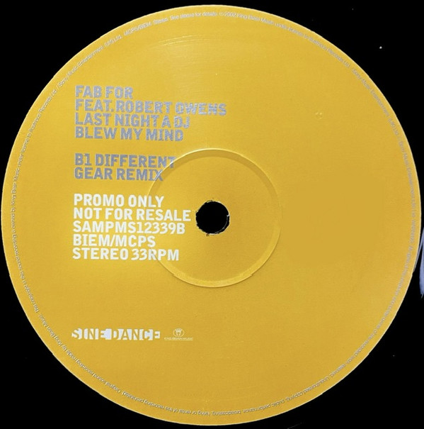 Fab For Feat. Robert Owens - Last Night A DJ Blew My Mind | Sine Dance (SAMPMS123396) - 3