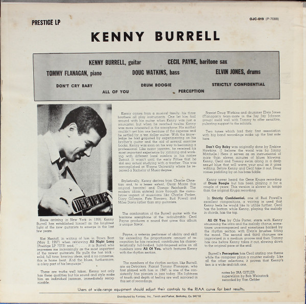 Kenny Burrell - Kenny Burrell | Original Jazz Classics (OJC-019) - 4