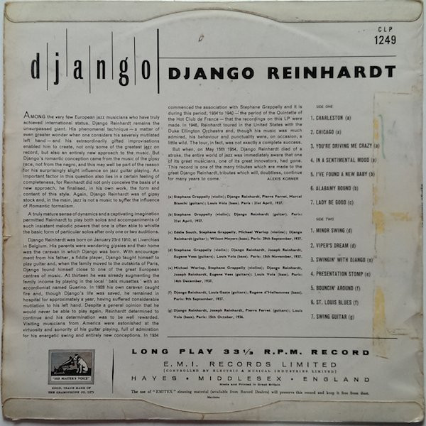 Django Reinhardt - Django | His Master's Voice (CLP 1249) - 2 Django Reinhardt - Django | His Master's Voice (CLP 1249) - 2