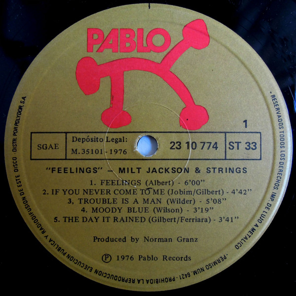 Milt Jackson & Strings - Feelings | Pablo Records (23 10 774) - 3