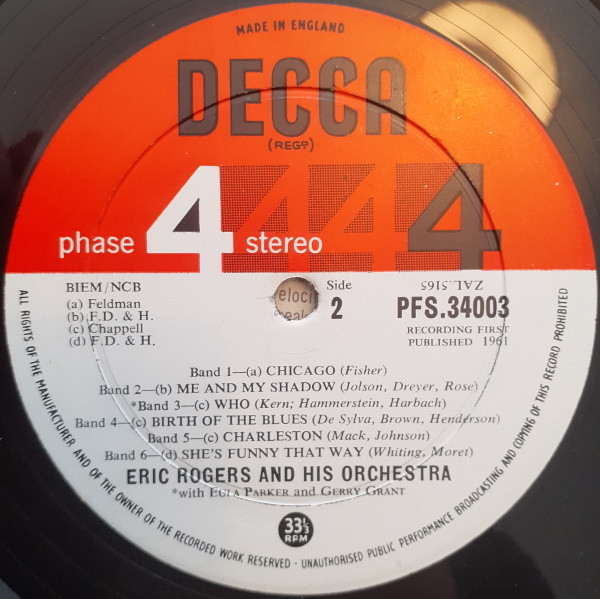 Eric Rogers Chorale And Orchestra - The Sizzling Twenties | Decca (PFS-34003) - 3