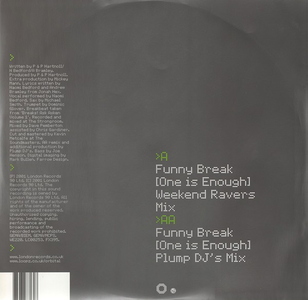 Orbital - Funny Break (One Is Enough) | FFRR (FX395) - 2