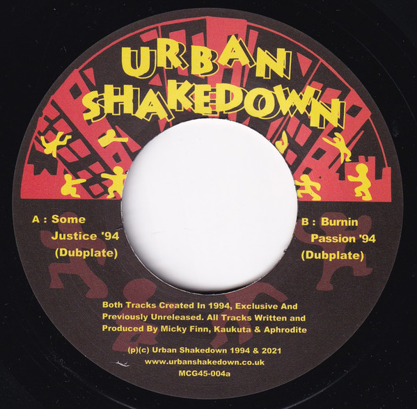 Urban Shakedown - Some Justice '94 / Burnin Passion '94 (7" Edits) | Urban Shakedown (MCG45-004) - 3