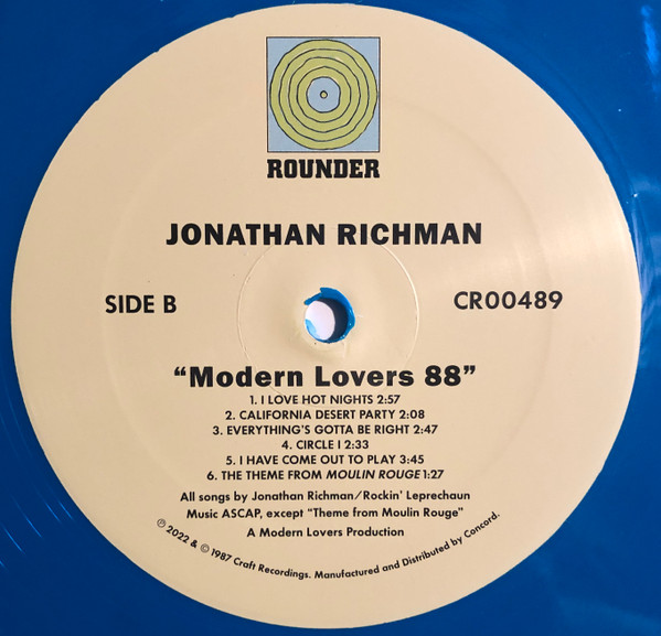 Jonathan Richman & The Modern Lovers - Modern Lovers 88 | Rounder Records (CR00489) - 4