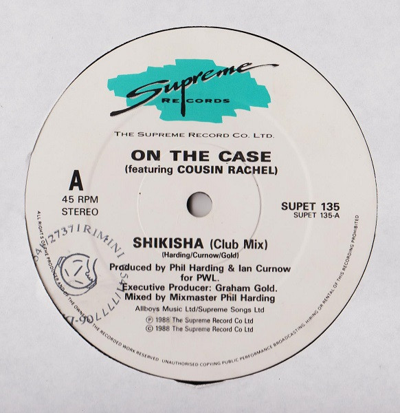 On The Case Featuring Cousin Rachel - Shikisha | Supreme Records (SUPET 135) - 2
