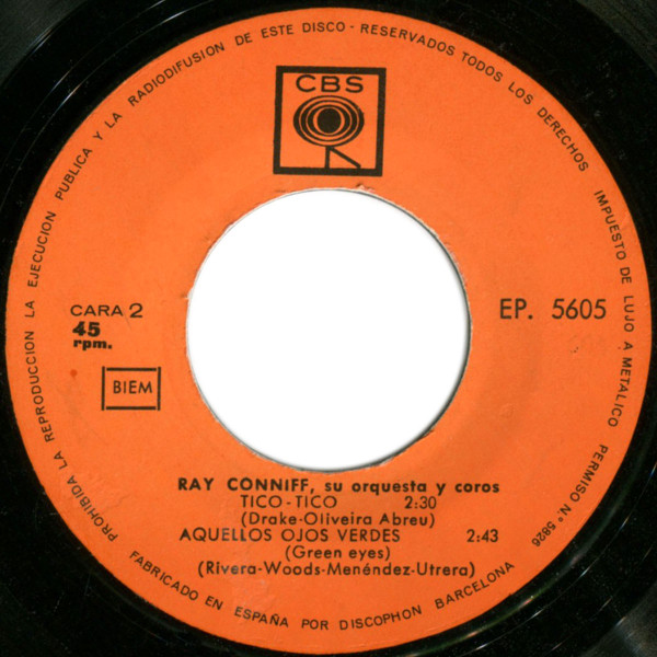 Ray Conniff And His Orchestra & Chorus - 'S Continental | CBS (EP 5605) - 4