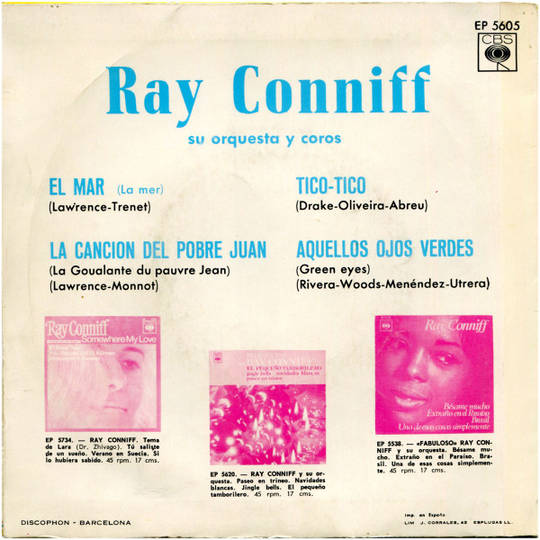 Ray Conniff And His Orchestra & Chorus - 'S Continental | CBS (EP 5605) - 2