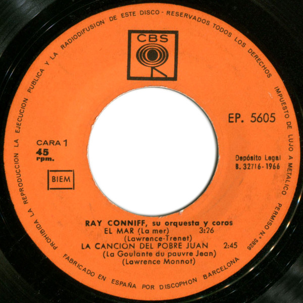 Ray Conniff And His Orchestra & Chorus - 'S Continental | CBS (EP 5605) - 3