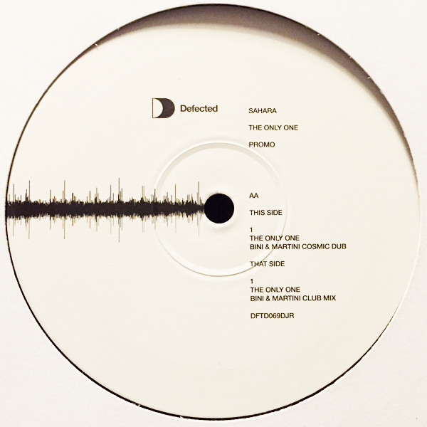 Sahara - The Only One (Bini & Martini Mixes) | Defected (DFTD069DJR)