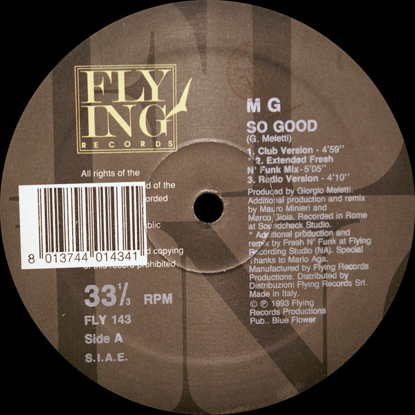 MG - So Good | Flying Records (FLY 143)
