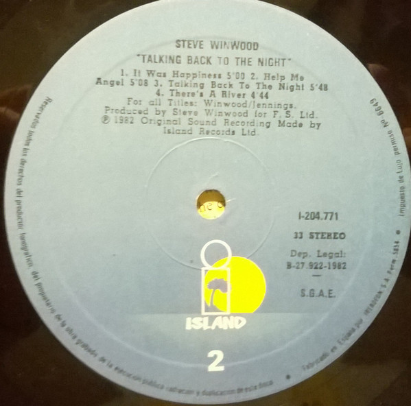Steve Winwood - Talking Back To The Night | Island Records (I-204.771) - 4 Steve Winwood - Talking Back To The Night | Island Records (I-204.771) - 4