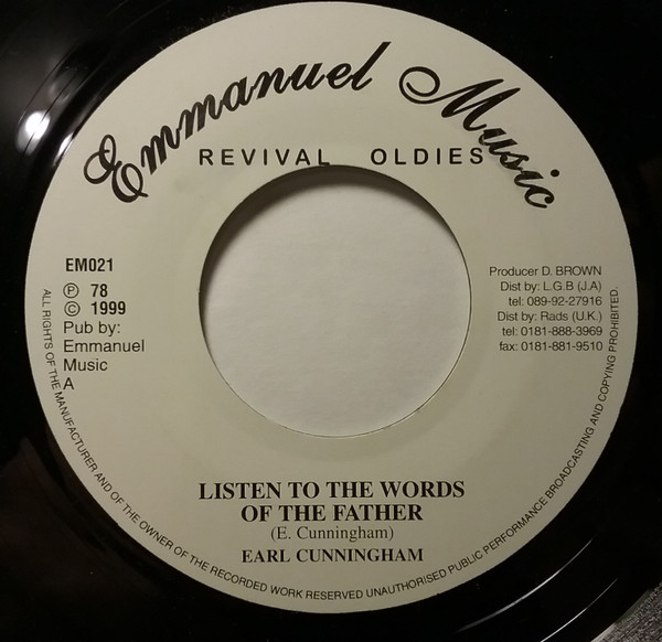 Earl Cunningham - Listen To The Words Of The Father | Emmanuel Music (EM021)