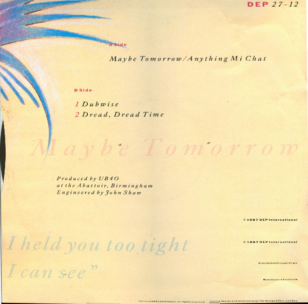 UB40 - Maybe Tomorrow | DEP International (DEP 27-12) UB40 - Maybe Tomorrow | DEP International (DEP 27-12)