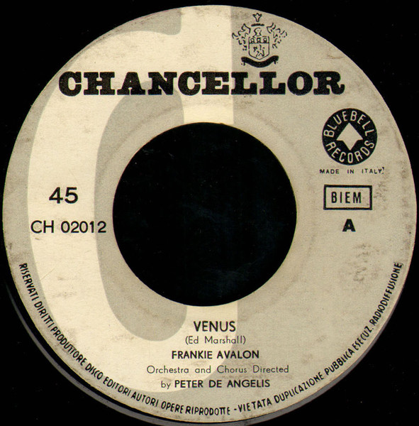 Frankie Avalon - Venus | Chancellor (CH 02012) - 2