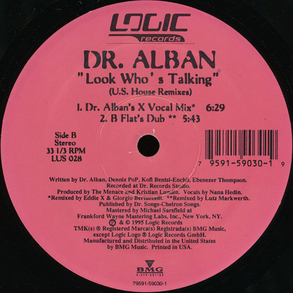Dr. Alban - Look Who's Talking (The U.S. House Remixes) | Logic Records (LUS 028) - 2 Dr. Alban - Look Who's Talking (The U.S. House Remixes) | Logic Records (LUS 028) - 2