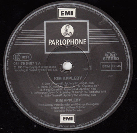 Kim Appleby - Kim Appleby | Parlophone (064-79 5467 1) - 3