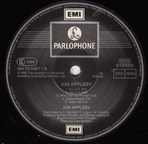 Kim Appleby - Kim Appleby | Parlophone (064-79 5467 1) - 4