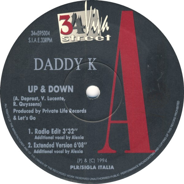 Daddy K - Up & Down | 34 Viva Street (34viS95004)