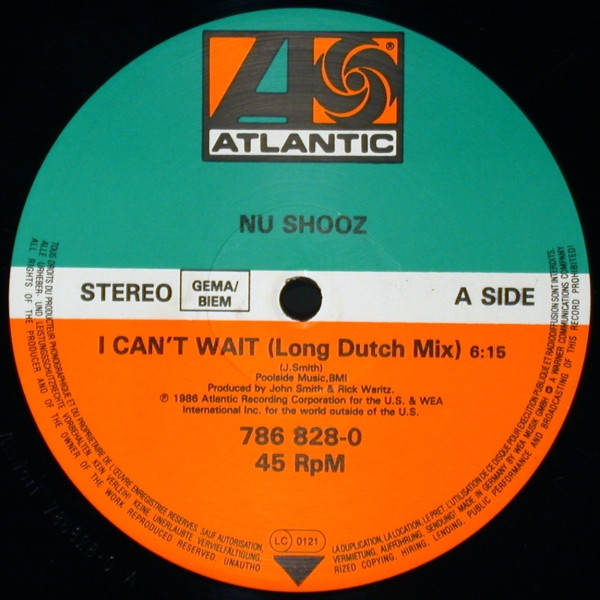 Nu Shooz - I Can't Wait (Vocal/Long "Dutch Mix") | Atlantic (786 828-0) - 3