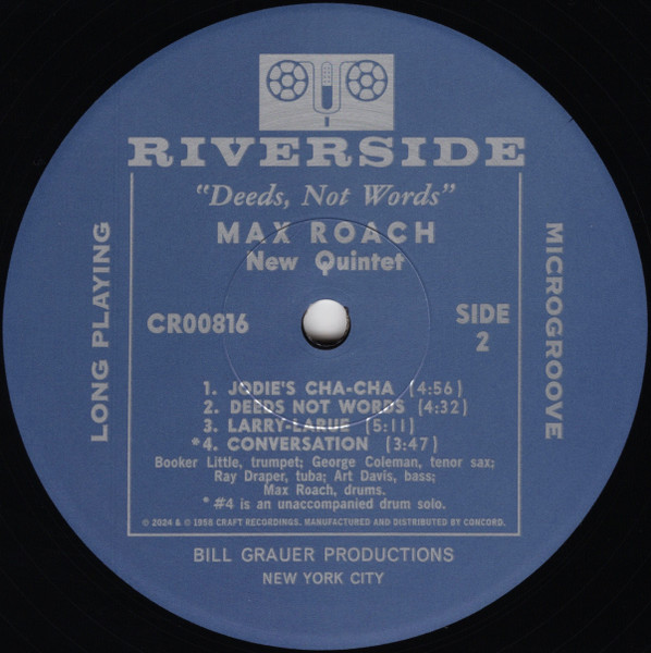 Max Roach - Deeds, Not Words | Craft Recordings (CR00816) - 4 Max Roach - Deeds, Not Words | Craft Recordings (CR00816) - 4