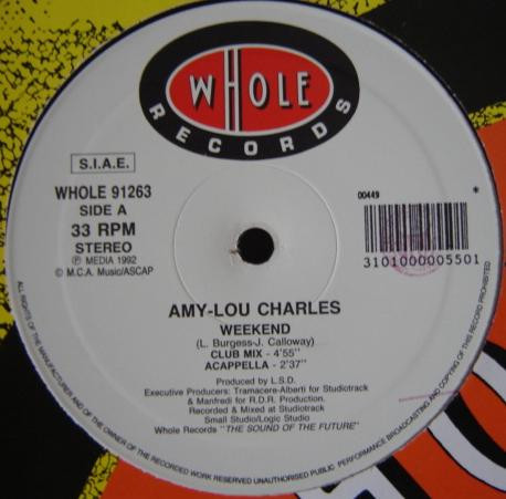 Amy Charles - Weekend | Whole Records (WHOLE 91263) Amy Charles - Weekend | Whole Records (WHOLE 91263)