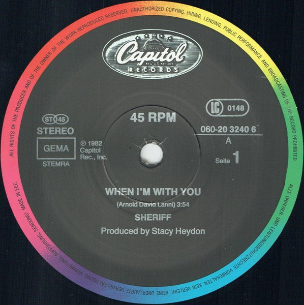 Sheriff - When I'm With You | Capitol Records (060 20 3240 6) - 3