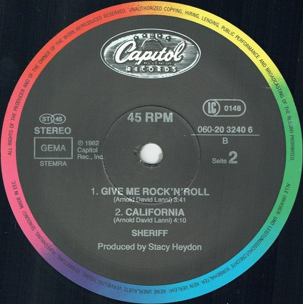 Sheriff - When I'm With You | Capitol Records (060 20 3240 6) - 4
