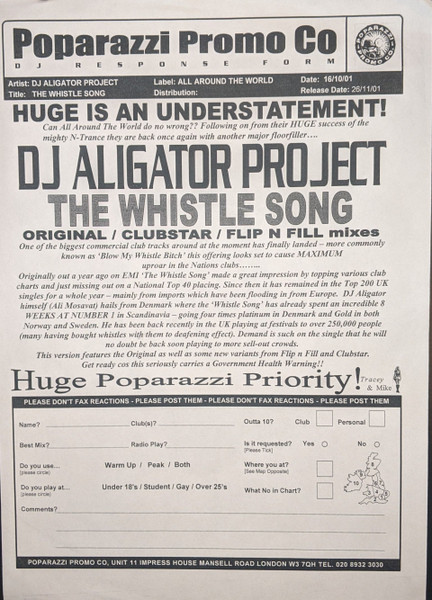 DJ Aligator Project - The Whistle Song | All Around The World (12 GLOBE 247) - 3 DJ Aligator Project - The Whistle Song | All Around The World (12 GLOBE 247) - 3