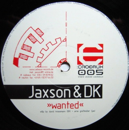 Jaxson & Dave DK - Wanted | Cadeaux (CAD-005) - main